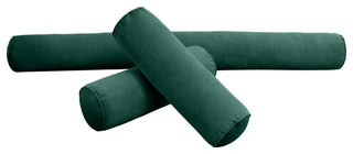 STYLE V6 Full Velvet Pipe Trim Indoor Daybed Bolster Pillow |COVER ONLY| AD317