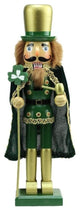 15" Luck of the Irish Green and Gold Wooden Decorative Christmas Nutcracker