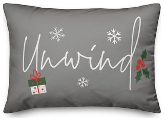 Gray Unwind 20x14 Spun Poly Pillow