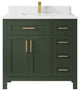 Cambridge 36 Center Sink Bath Vanity in Pewter Green 1.5" Empira Quartz