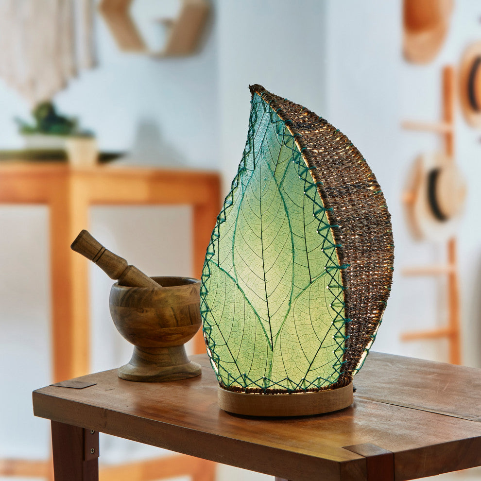 Leaflet Table Lamp Sea Blue