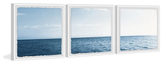Panoramic Sea Horizon Triptych, 3-Piece Set, 18x18 Panels