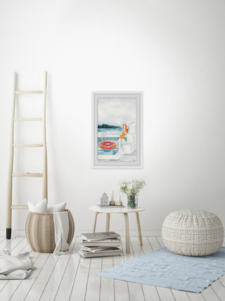 "Orange Is Summer" Framed Painting Print, 30"x45"