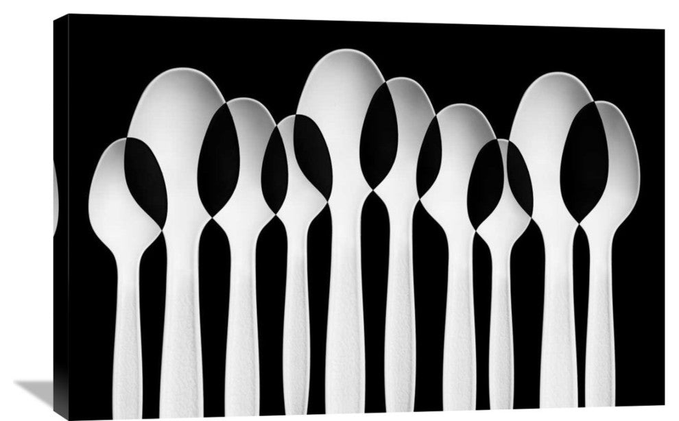 "Spoons Abstract: Forest" Stretched Canvas Giclee by Jacqueline Hammer, 36x24"