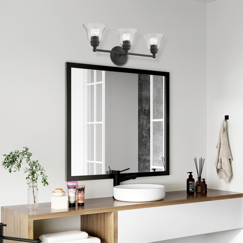 Moreland 3 Light Black Vanity Sconce