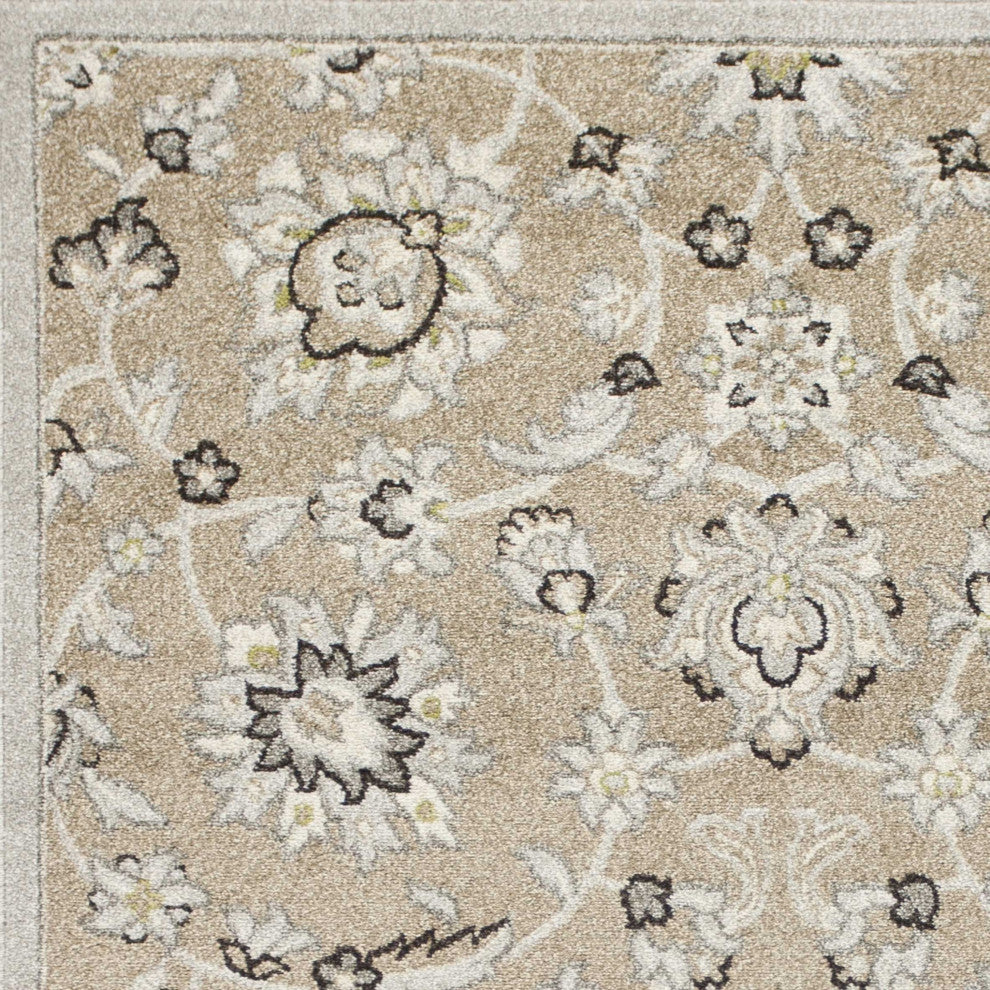 HomeRoots 7' x 10' UV treated Polypropylene Beige or Grey Area Rug