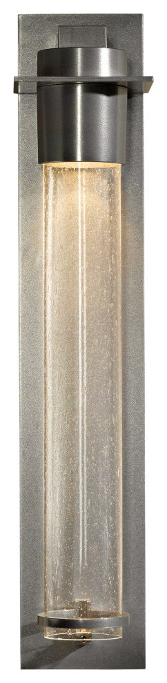 Airis Sconce, Sterling Finish, Seeded Clear Glass