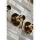Kingston Brass Three-Handle Tub and Shower Faucet, Polished Brass