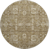 Premium Machine Washable Mayfield AMF637 Brown 8' x 8' Round Rug