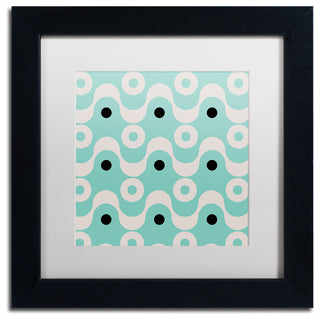 Color Bakery 'Fifties Patterns II' Art, Black Frame, White Matte, 11"x11"