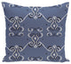 On The Line Geometric Print Pillow, Cadet, 20"x20"
