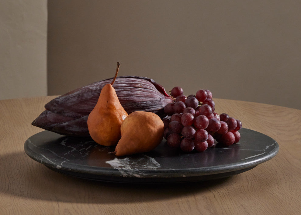 Marble Lazy Susan-Polished Black Marble