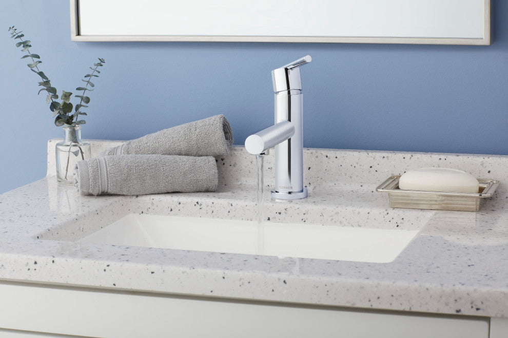 Parma Trim Line Single Handle Lavatory Faucet Chrome, Chrome