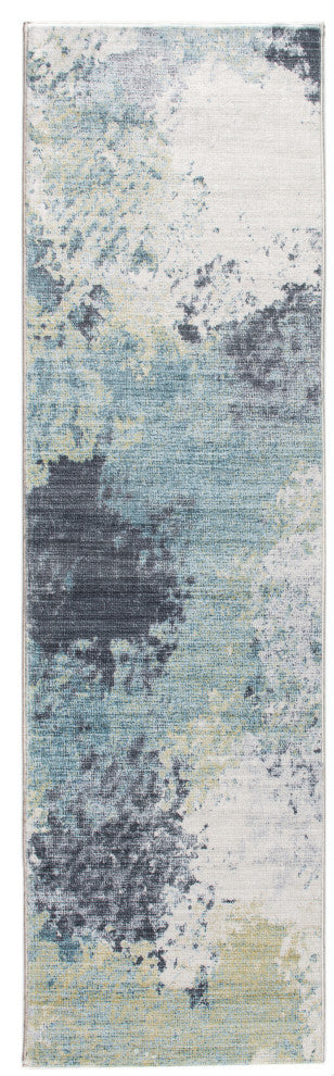 6"x9" Blue Yellow Abstract Sky Area Rug
