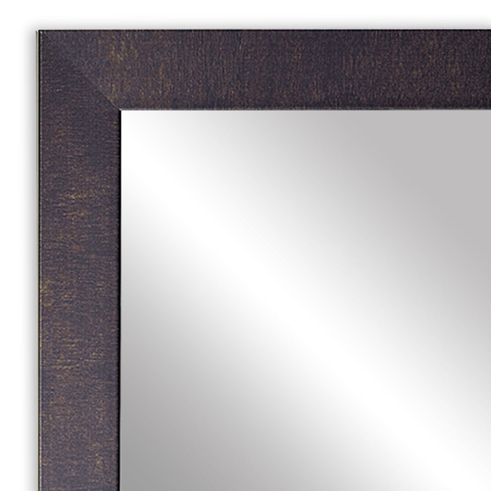 Meade Framed Wall Mirror, Ebony Bronze, 28"x24"