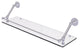 Prestige Skyline 30" Floating Glass Shelf with Gallery Rail, Satin Chrome