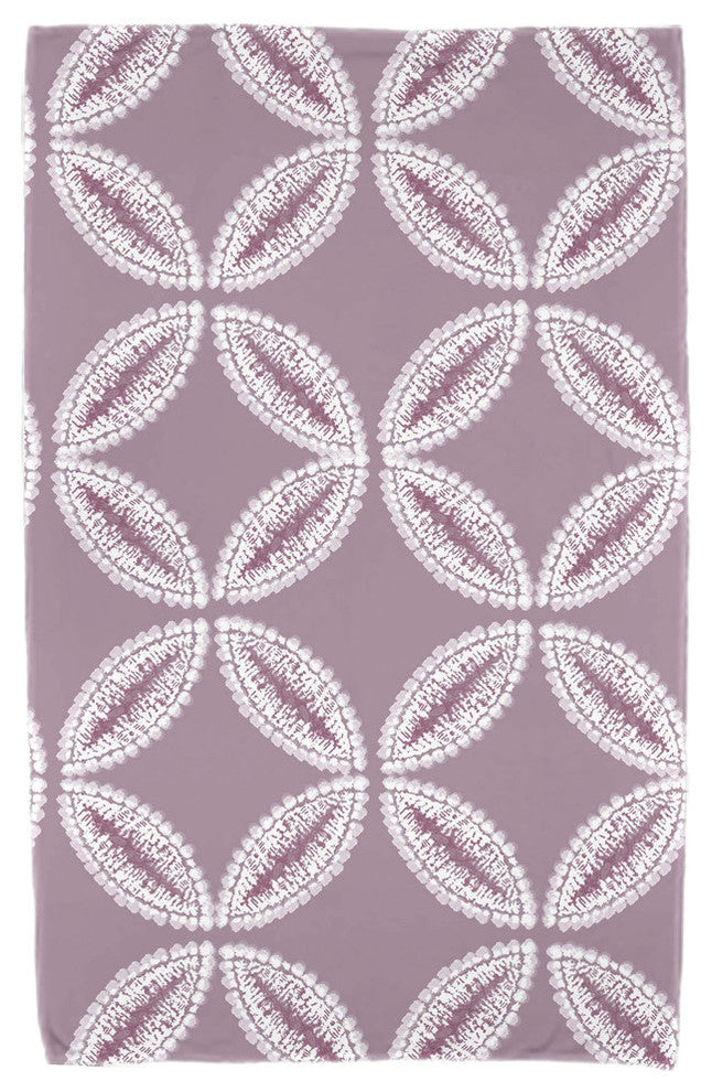 Tidepool, Geometric Print Beach Towel, Lavender