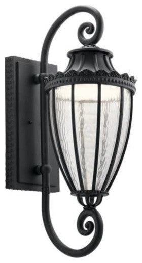 Kichler Wakefield 1 Light Large LED Outdoor Wall Light in Textured Black