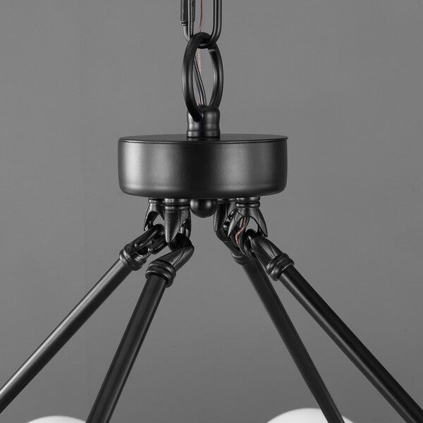 Safavieh Couture Traycee Metal Round Chandelier Black / White