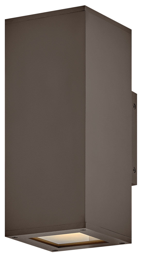 Hinkley Tetra Small Wall Mount Lantern Up/Down, Architectural Bronze