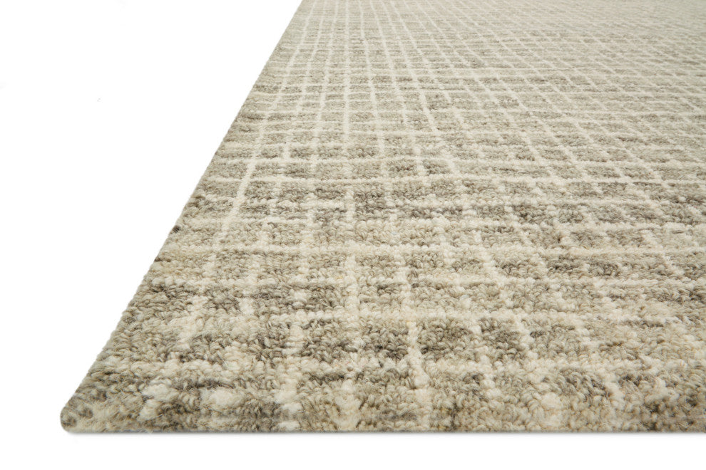 Hooked Wool Giana Area Rug, Granite, 9'3"x13'