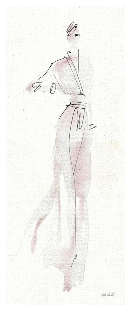 "La Fashion IV" Digital Paper Print by Anne Tavoletti, 18"x42"