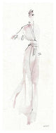 "La Fashion IV" Digital Paper Print by Anne Tavoletti, 18"x42"