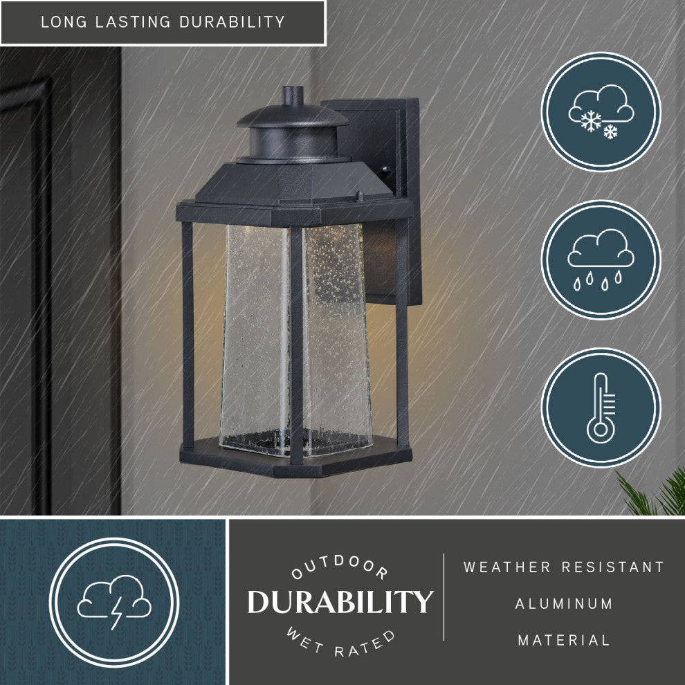 Freeport 7.25" LED Outdoor Wall Light Textured Black