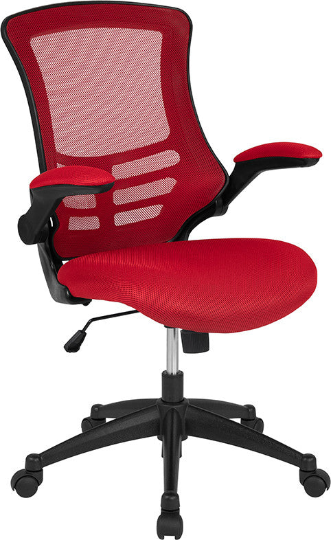 Mid-Back Mesh Swivel Ergonomic Task Office Chair, Red