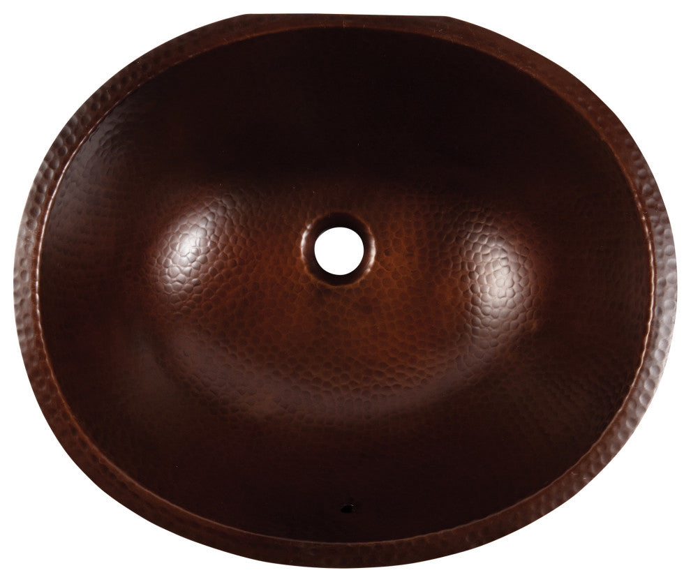 Freud Copper 19" Oval Undermount Bath Sink with Ashfield Faucet Kit
