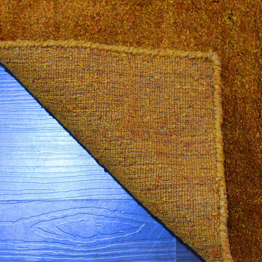 HAND KNOTTED LOOM SILK ECO-FRIENDLY AREA RUGS -6'x9',Rectangle,Gold,Contemporary