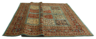 Handmade Aria Naeemah Blue/Rust Rug, 8'11x11'8