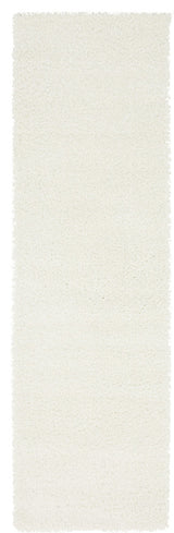Unique Loom White Studio Solid Shag 2' 0 x 6' 7 Runner Rug