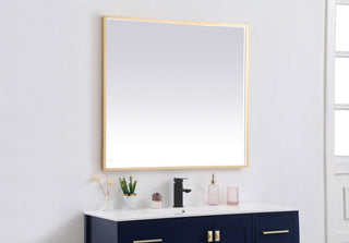 Modern Brass Led Mirror