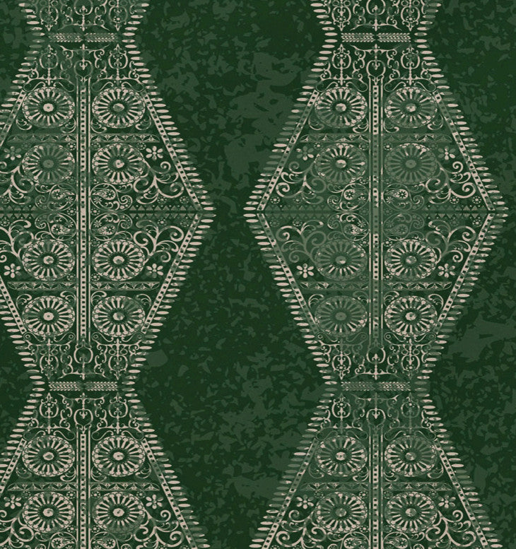 Pyramid Stripe Geometric Print Placemat, Set of 4, Green