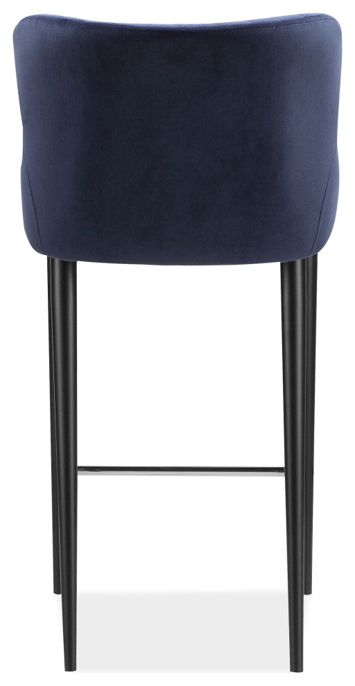 Contemporary Etta Dining Chair Dark Blue - Blue