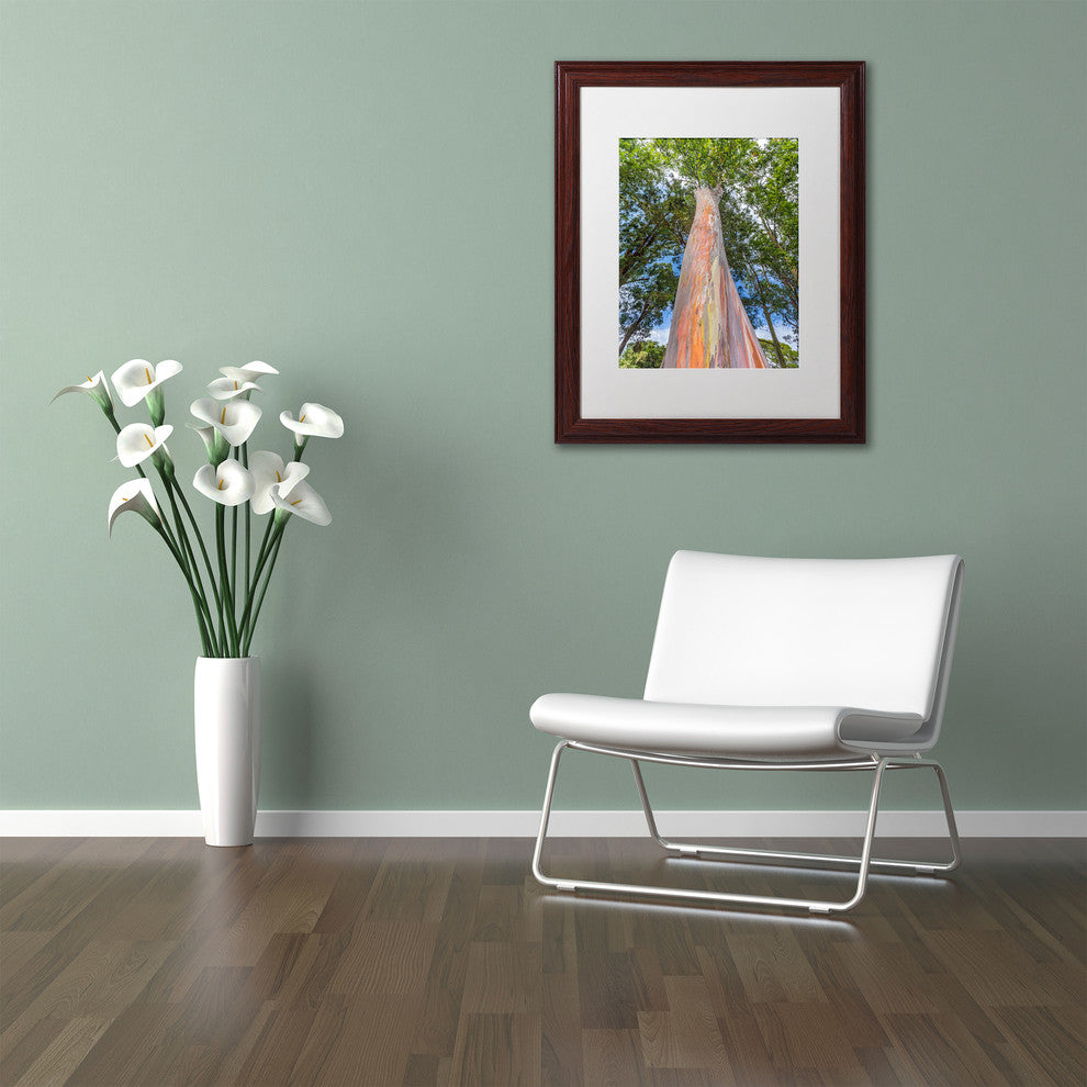Pierre Leclerc 'Rainbow Tree' Matted Framed Art, Wood Frame, White, 20x16