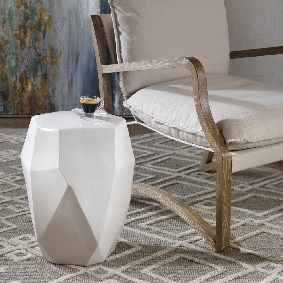 Uttermost - 25183 - Stool - Maquette - Gloss White