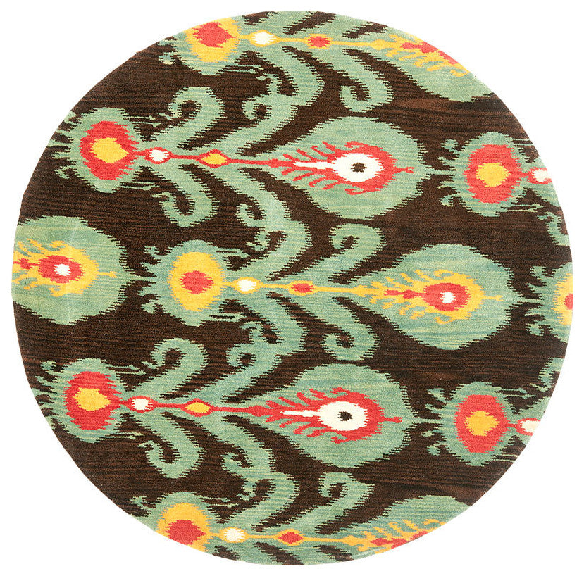 Safavieh Ikat Ikt219A Charcoal, Blue Area Rug
