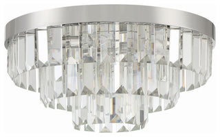 Crystorama Lighting Group HAY-1403 Hayes 8 Light 18"W Flush Mount - Polished