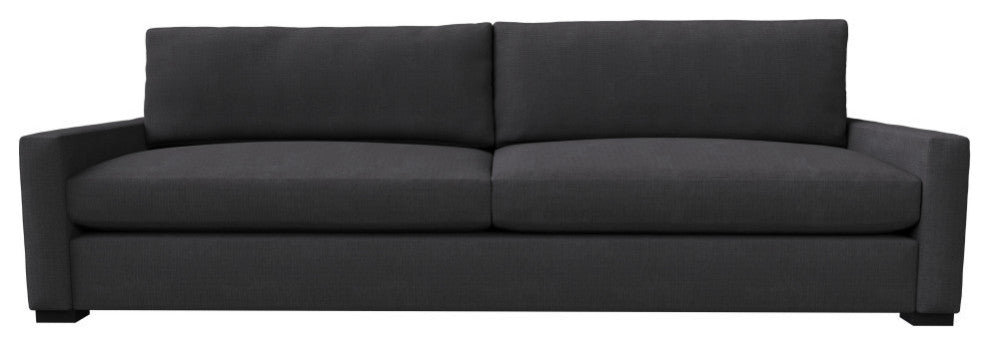 Nativa Interiors Revolution Sofa 105", Charcoal, Depth: Deep Plush