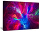 "Christmas Fireworks Red" Digital Art Canvas Print