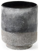 9" Black Brown and Gray Ombre Textured Ceramic Vase