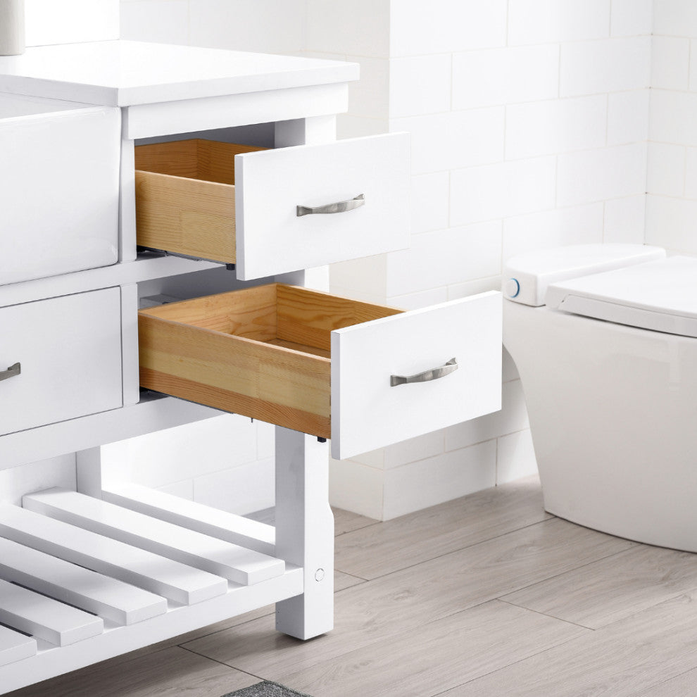 Wesley 54" Bathroom Vanity, White