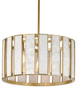 Maxim 12803 Miramar 3 Light 18"W Pendant - Capiz / Natural Aged Brass