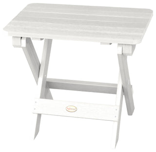 4 Classic Westport Adirondack Chairs, 2 Folding Side Tables, White