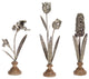 Floral Decor, 3-Piece Set, Silver