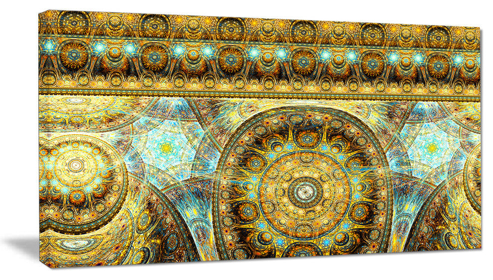 Brown Extraterrestrial Life Cells, Large Floral Canvas Art Print, 60"x28"