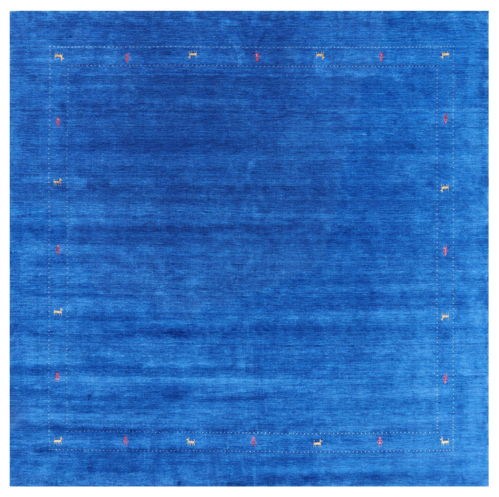 9' Square Persian Gabbeh Handmade Rug Q6990