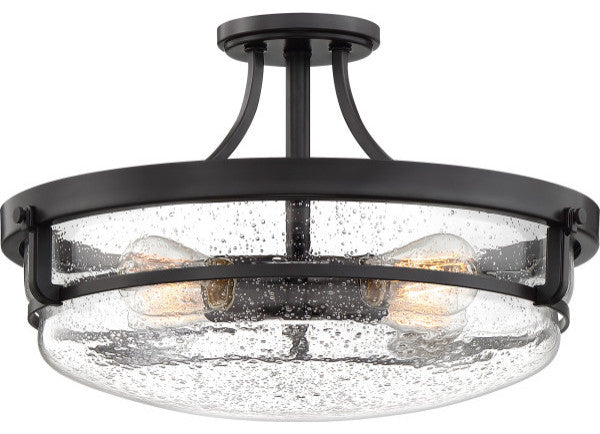 Quoizel QF3419PN Four Light Semi-Flush Mount, Palladian Bronze Finish